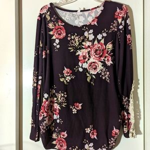 Pinkblush Maternity Fitted Long Sleeve Floral Shirt
